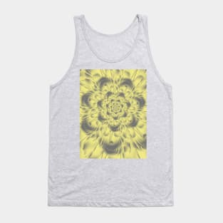 Yellow Floral Fractal Tank Top